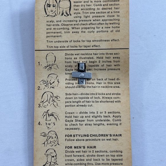 Vintage Gayla Metal Hair Shaper with Blade New Old Stock - Picture 7 of 8